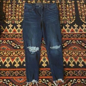 AE darkwash next level stretch jeans
